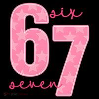 67 Funny Meme 6-7 Pink Script Women's T-Shirt thumb 6