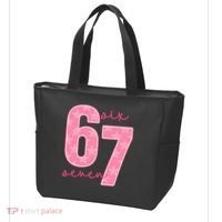 67 Funny Meme 6-7 Pink Script Tote Bag thumb 3