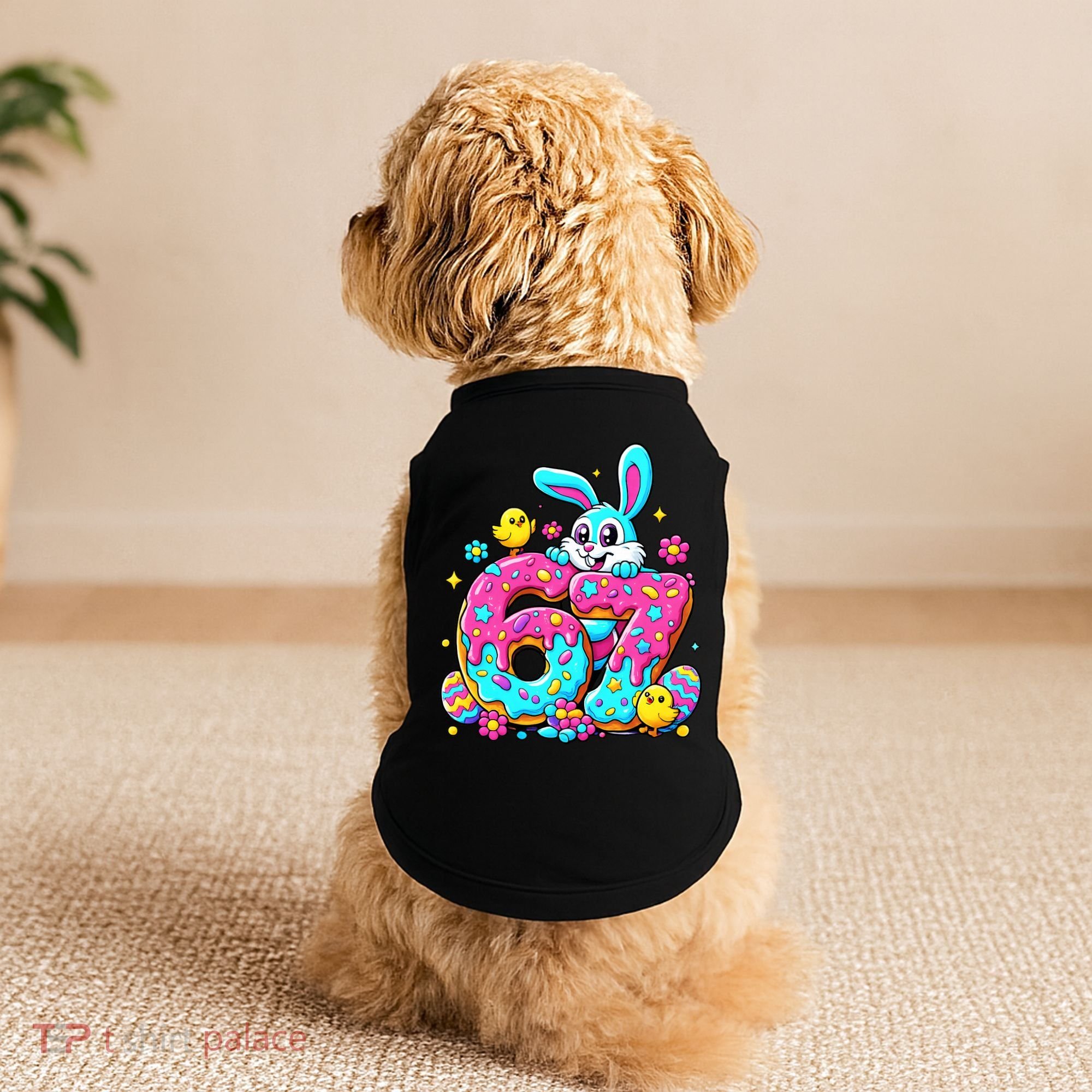 67 Funny Six Seven Gen Meme Cute Rabbit Easter Bunny Doggie Tank