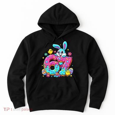 67 Funny Six Seven Gen Meme Cute Rabbit Easter Bunny Hoodie