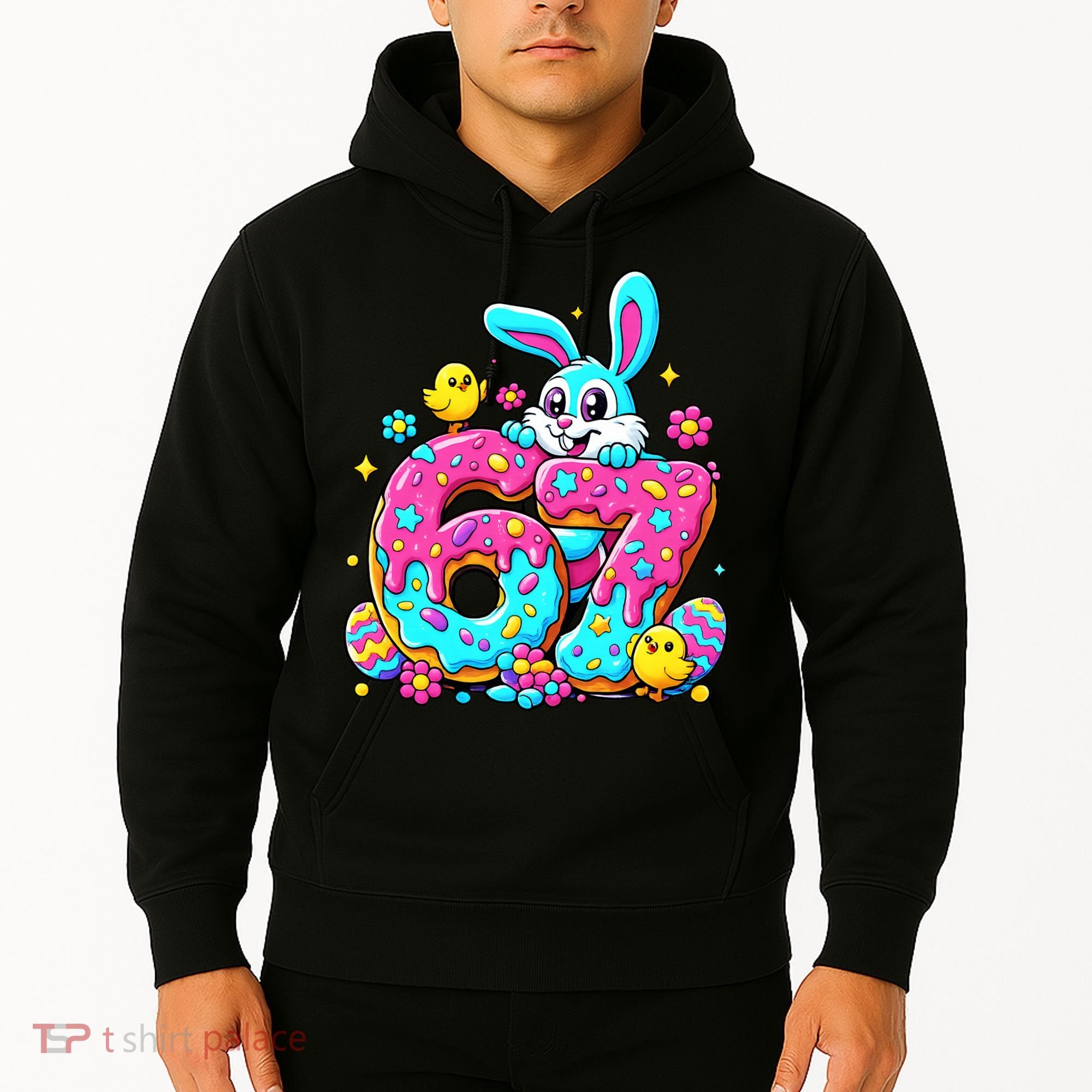 67 Funny Six Seven Gen Meme Cute Rabbit Easter Bunny Hoodie