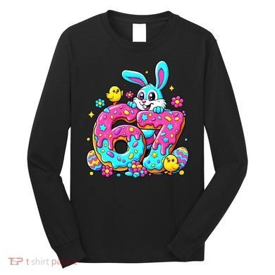 67 Funny Six Seven Gen Meme Cute Rabbit Easter Bunny Long Sleeve Shirt