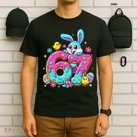 67 Funny Six Seven Gen Meme Cute Rabbit Easter Bunny T-Shirt thumb 6
