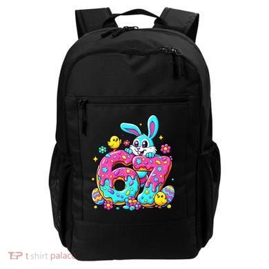 67 Funny Six Seven Gen Meme Cute Rabbit Easter Bunny Backpack