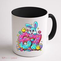 67 Funny Six Seven Gen Meme Cute Rabbit Easter Bunny Coffee Mug thumb 1
