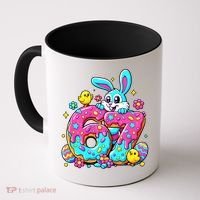 67 Funny Six Seven Gen Meme Cute Rabbit Easter Bunny Coffee Mug thumb 0