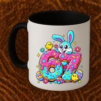 67 Funny Six Seven Gen Meme Cute Rabbit Easter Bunny Coffee Mug thumb 2