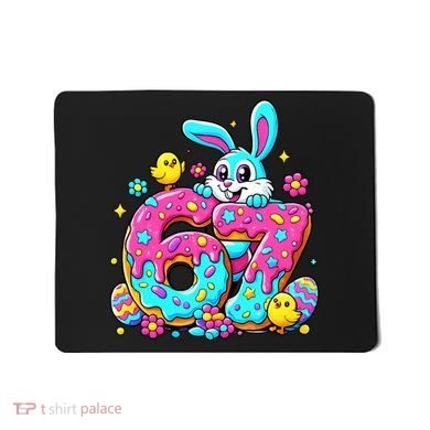67 Funny Six Seven Gen Meme Cute Rabbit Easter Bunny Mousepad