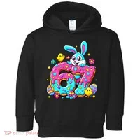 67 Funny Six Seven Gen Meme Cute Rabbit Easter Bunny Toddler Hoodie thumb 0