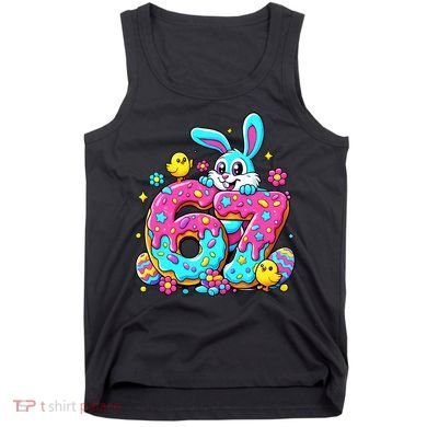 67 Funny Six Seven Gen Meme Cute Rabbit Easter Bunny Tank Top
