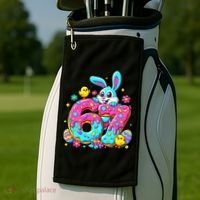 67 Funny Six Seven Gen Meme Cute Rabbit Easter Bunny Golf Towel thumb 2