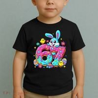 67 Funny Six Seven Gen Meme Cute Rabbit Easter Bunny Toddler T-Shirt thumb 2