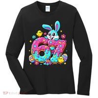 67 Funny Six Seven Gen Meme Cute Rabbit Easter Bunny Women's Long Sleeve Shirt thumb 0