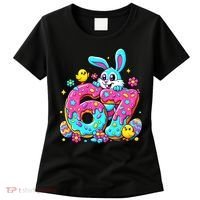 67 Funny Six Seven Gen Meme Cute Rabbit Easter Bunny Women's T-Shirt thumb 0
