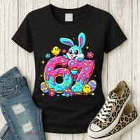 67 Funny Six Seven Gen Meme Cute Rabbit Easter Bunny Women's T-Shirt thumb 3
