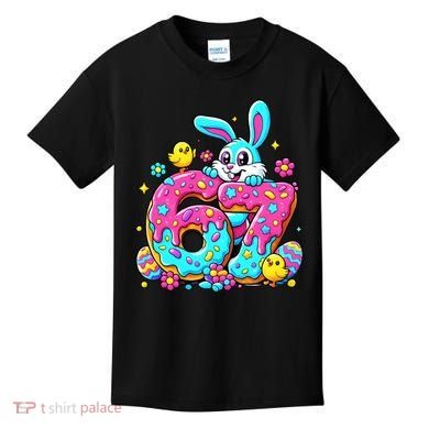 67 Funny Six Seven Gen Meme Cute Rabbit Easter Bunny Kids T-Shirt