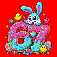 67 Funny Six Seven Gen Meme Cute Rabbit Easter Bunny Santa Hat thumb 1