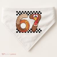 67 Funny Thanksgiving USA-Made Doggie Bandana thumb 0