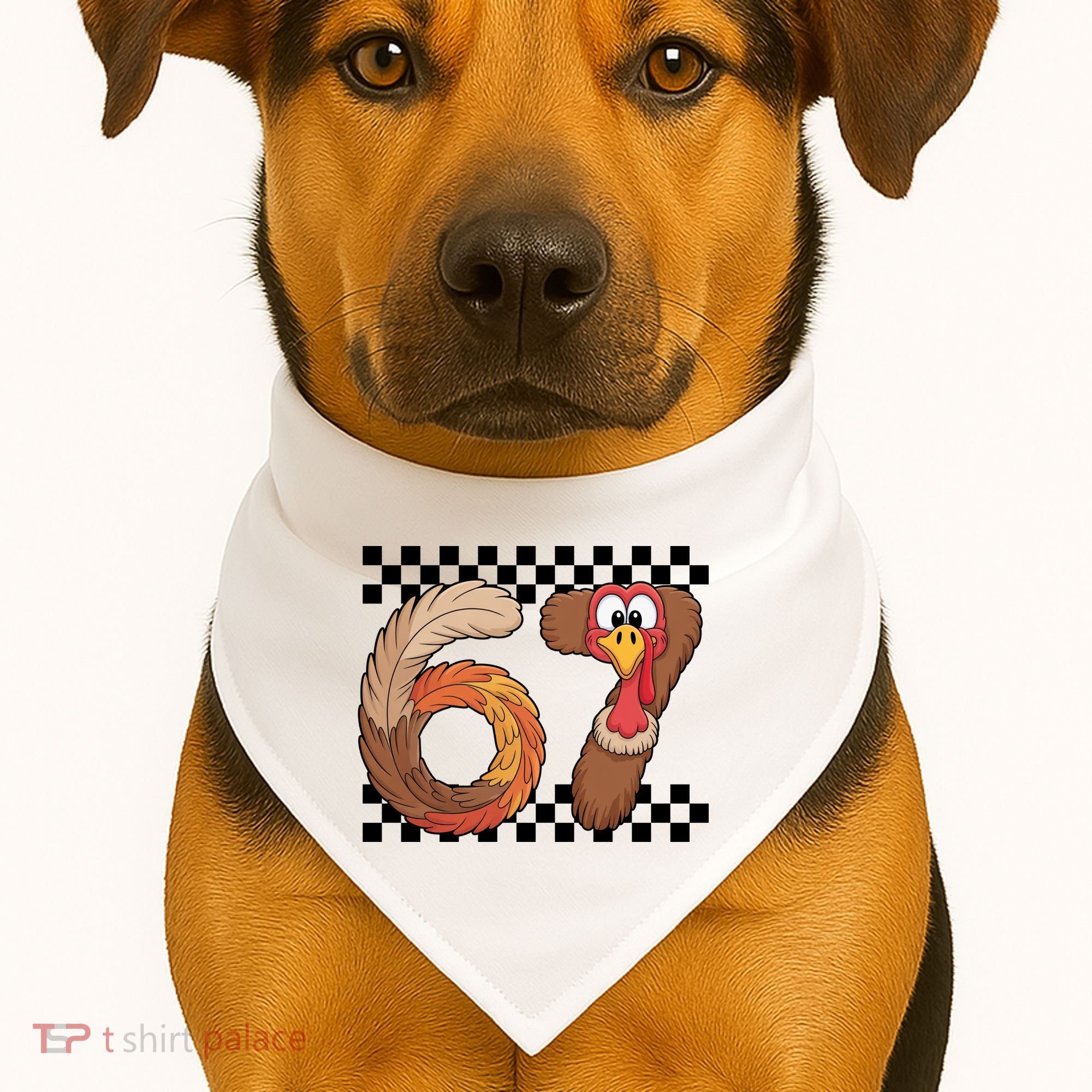 67 Funny Thanksgiving USA-Made Doggie Bandana