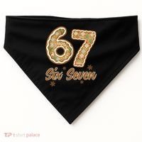 67 Gingerbread Funny Christmas 6-7 Meme USA-Made Doggie Bandana thumb 0