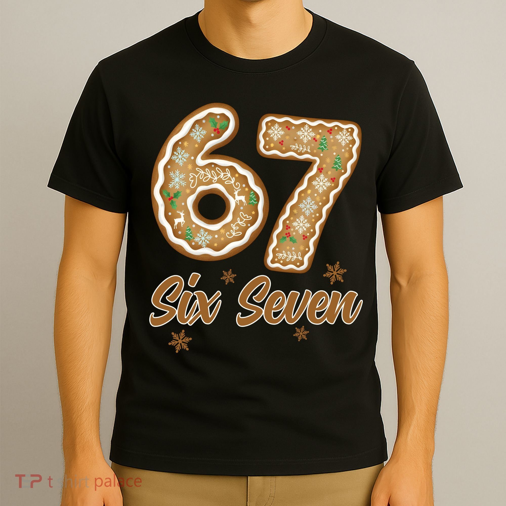 67 Gingerbread Funny Christmas 6-7 Meme T-Shirt