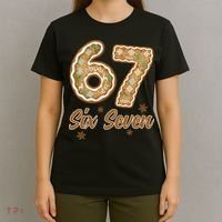 67 Gingerbread Funny Christmas 6-7 Meme T-Shirt thumb 4