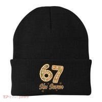 67 Gingerbread Funny Christmas 6-7 Meme Beanie thumb 0