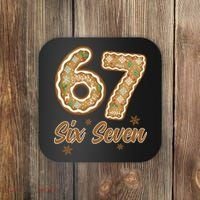 67 Gingerbread Funny Christmas 6-7 Meme Coaster thumb 0