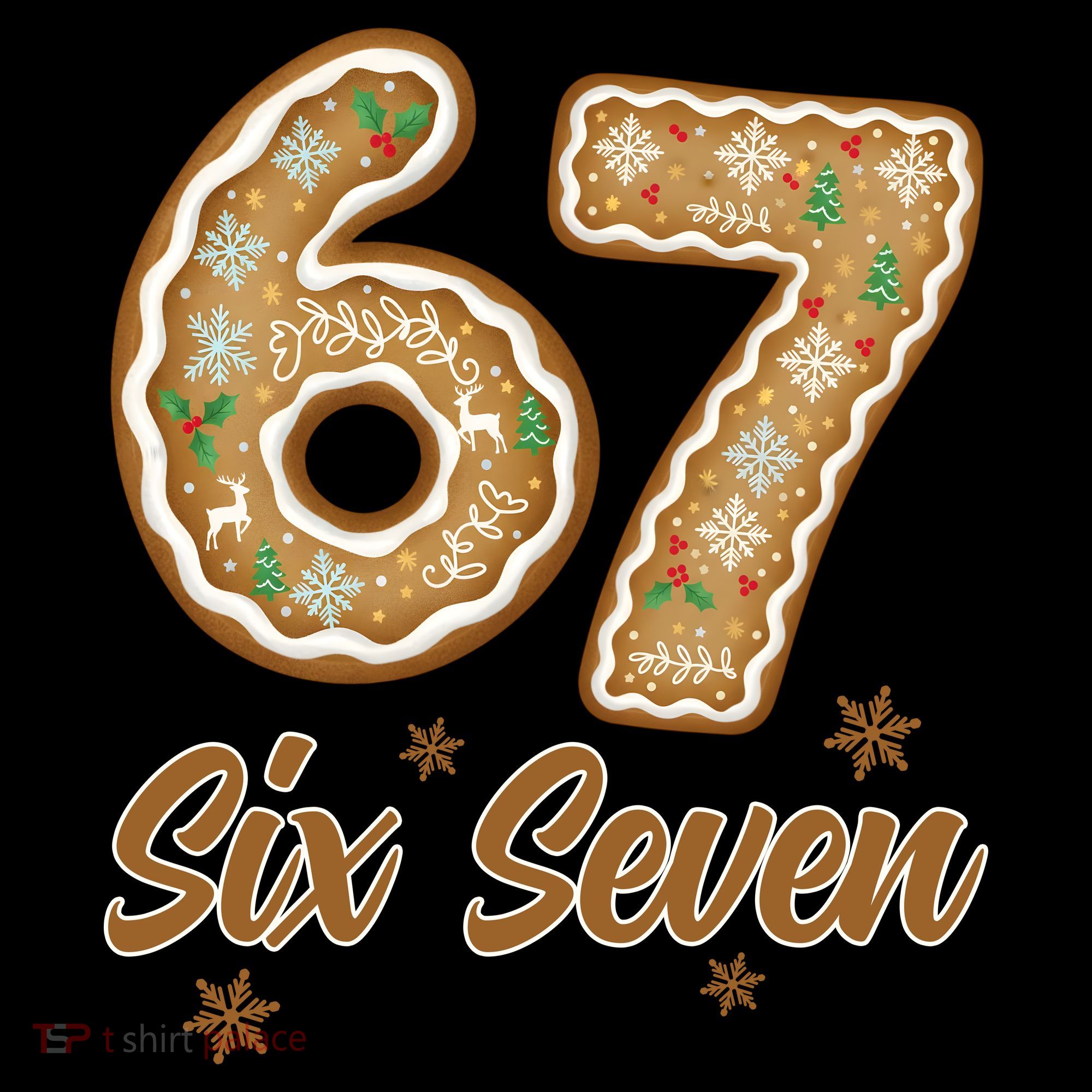 67 Gingerbread Funny Christmas 6-7 Meme Coaster