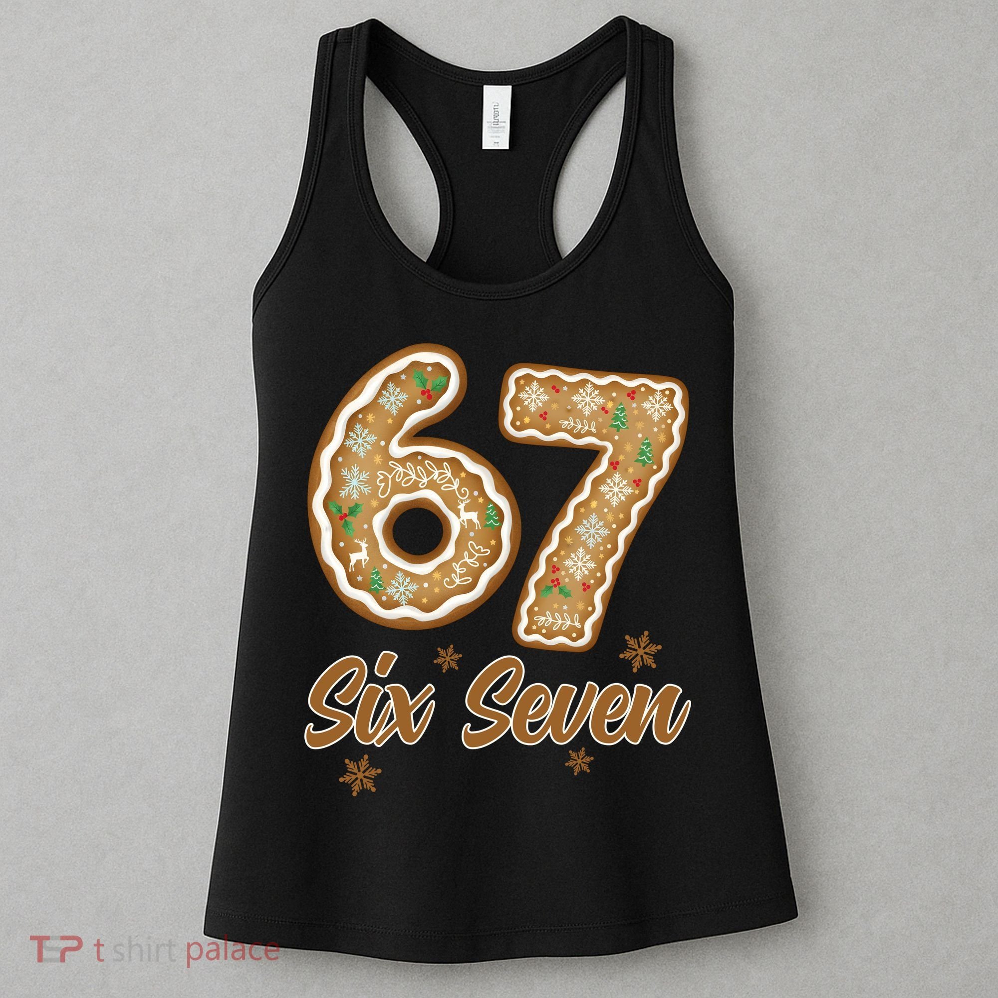 67 Gingerbread Funny Christmas 6-7 Meme Women's Tank Top