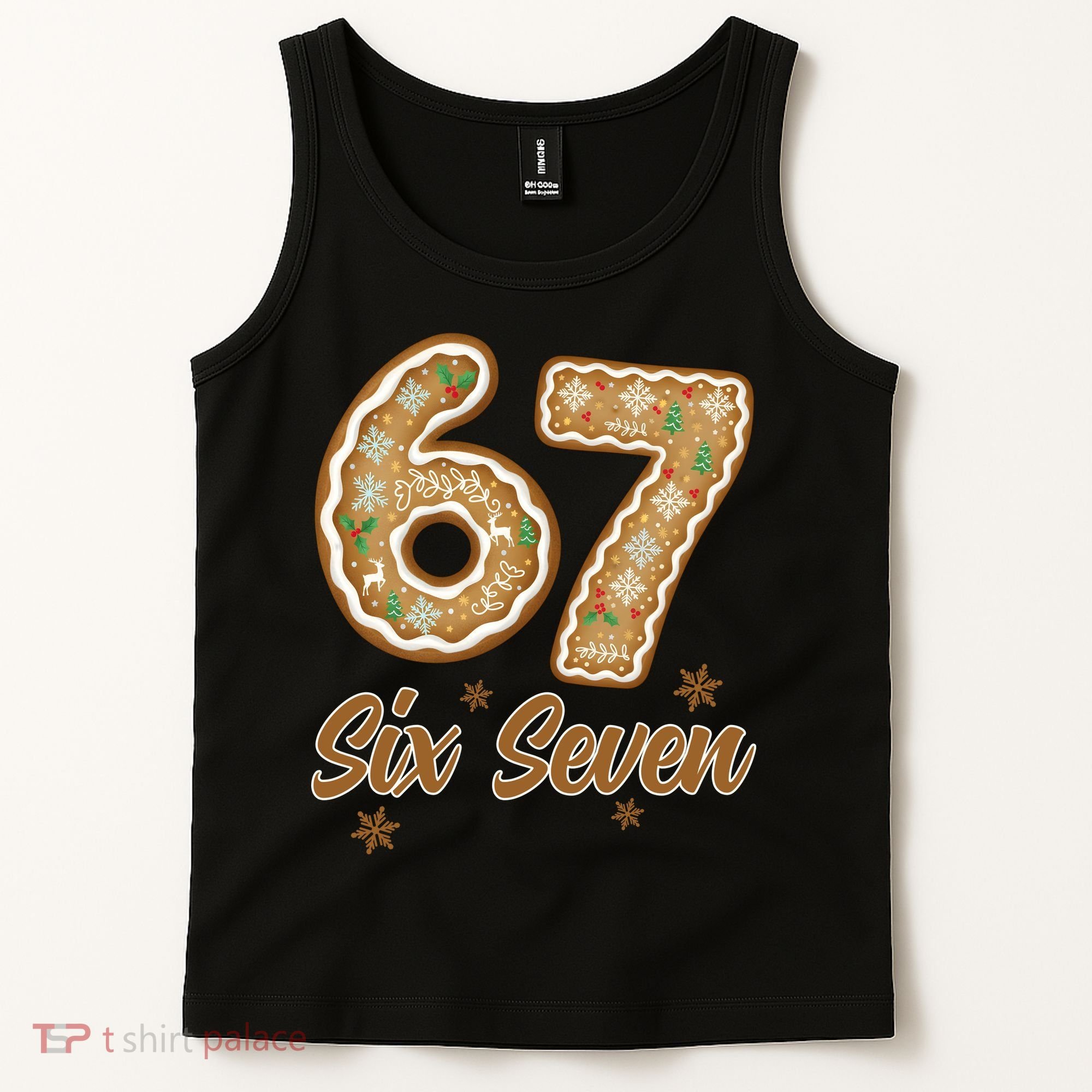 67 Gingerbread Funny Christmas 6-7 Meme Tank Top