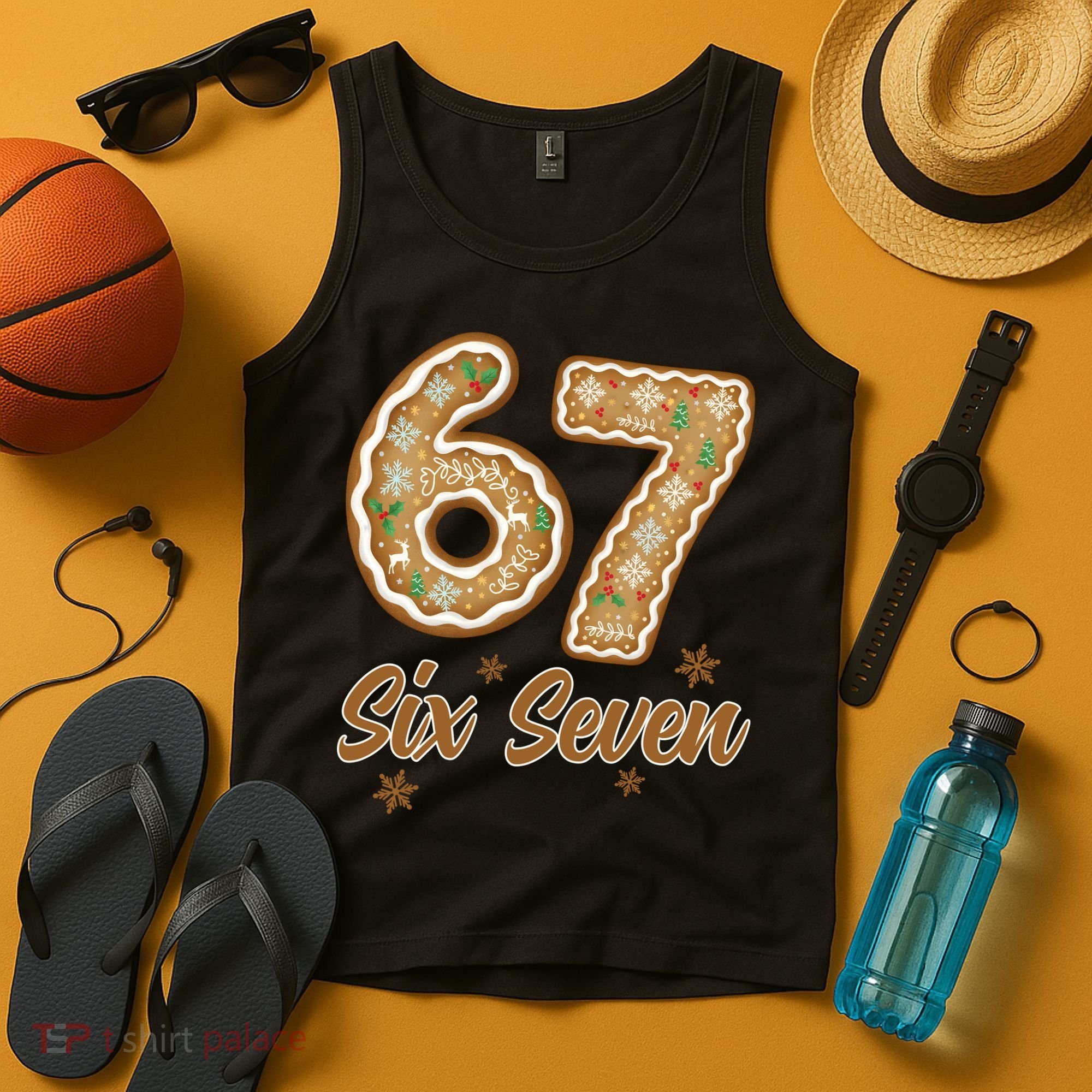 67 Gingerbread Funny Christmas 6-7 Meme Tank Top