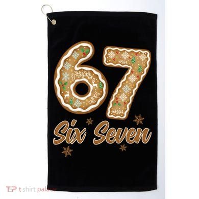 67 Gingerbread Funny Christmas 6-7 Meme Golf Towel