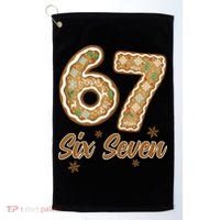 67 Gingerbread Funny Christmas 6-7 Meme Golf Towel thumb 0