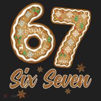 67 Gingerbread Funny Christmas 6-7 Meme Golf Towel thumb 3