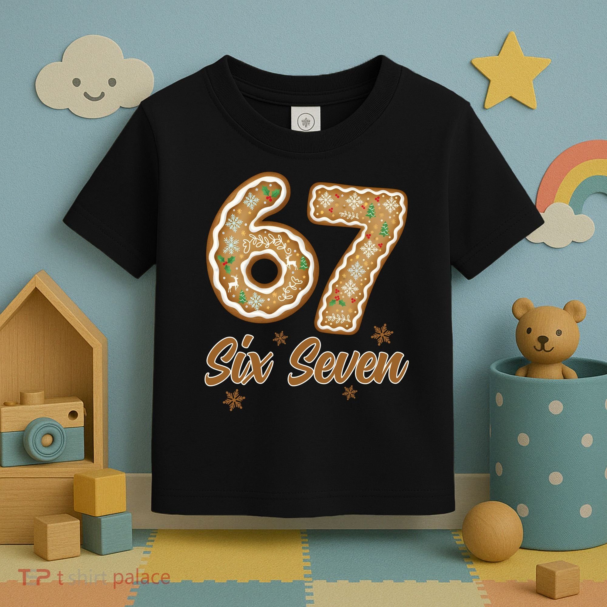 67 Gingerbread Funny Christmas 6-7 Meme Toddler T-Shirt