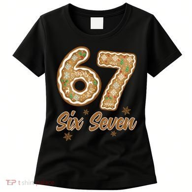 67 Gingerbread Funny Christmas 6-7 Meme Women's T-Shirt