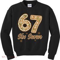 67 Gingerbread Funny Christmas 6-7 Meme Kids Sweatshirt thumb 0