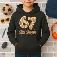 67 Gingerbread Funny Christmas 6-7 Meme Kids Hoodie thumb 2