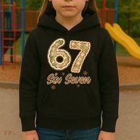 67 Gingerbread Funny Christmas 6-7 Meme Kids Hoodie thumb 3
