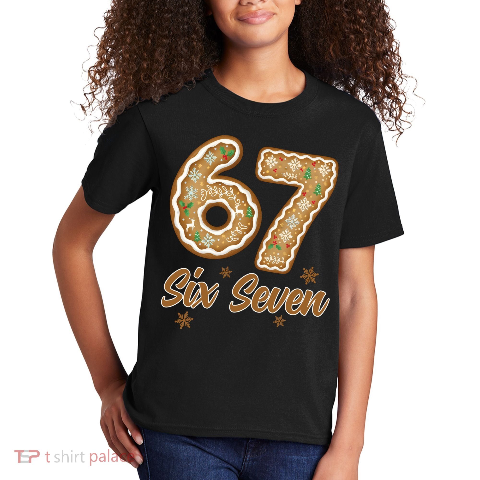 67 Gingerbread Funny Christmas 6-7 Meme Kids T-Shirt