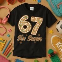 67 Gingerbread Funny Christmas 6-7 Meme Kids T-Shirt thumb 3