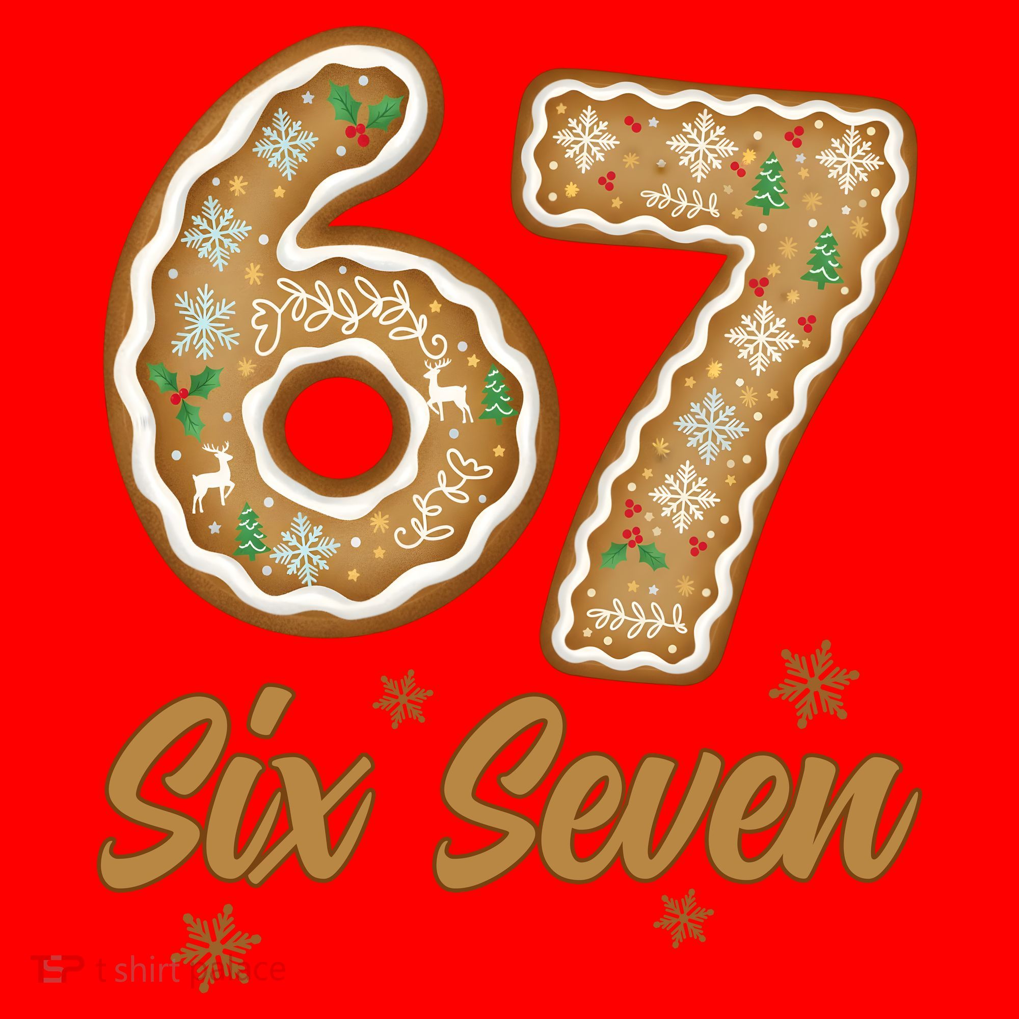 67 Gingerbread Funny Christmas 6-7 Meme Santa Hat