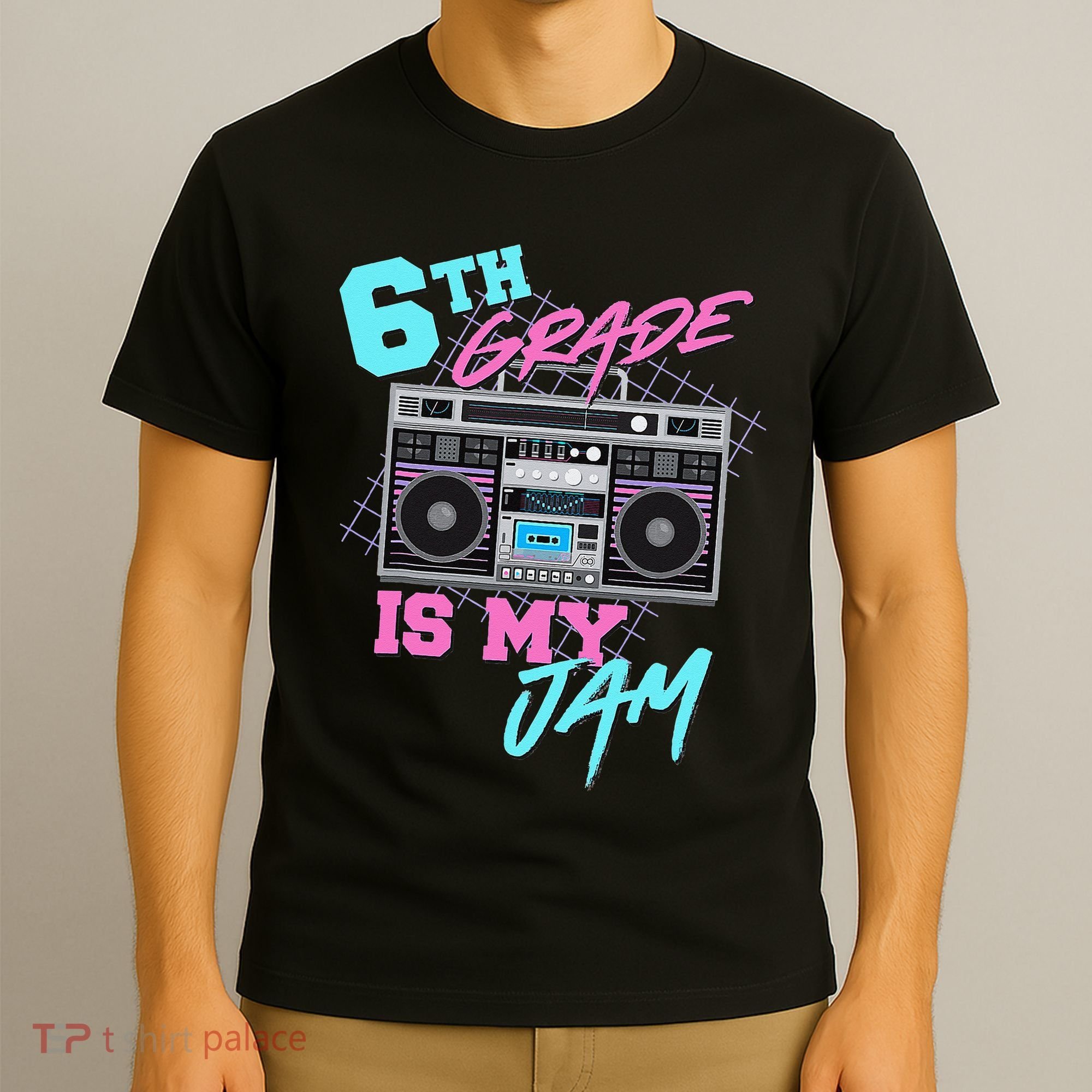6th Grade Is My Jam Vintage 80s Boombox Last Day Of School T-Shirt