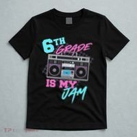 6th Grade Is My Jam Vintage 80s Boombox Last Day Of School T-Shirt thumb 5