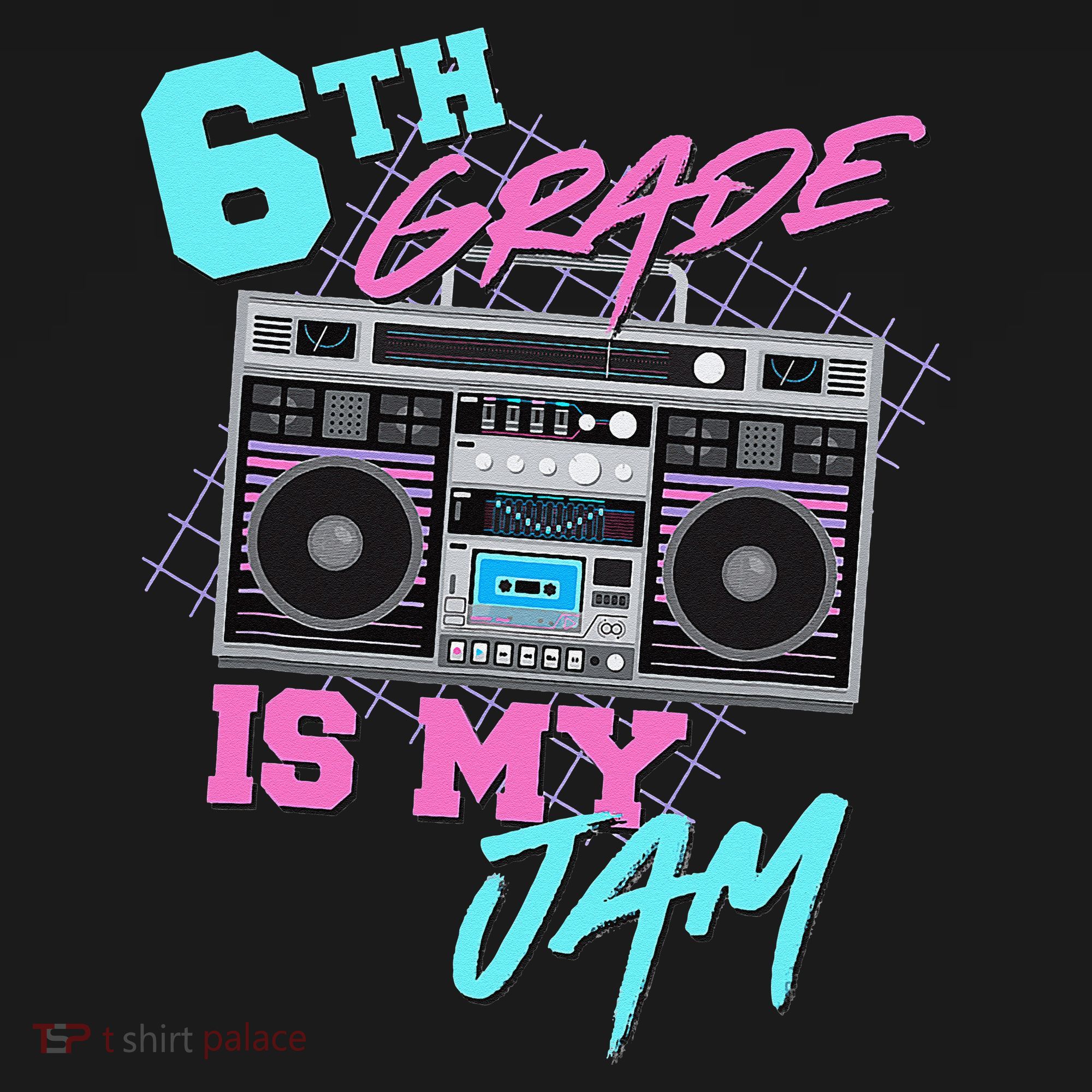 6th Grade Is My Jam Vintage 80s Boombox Last Day Of School T-Shirt