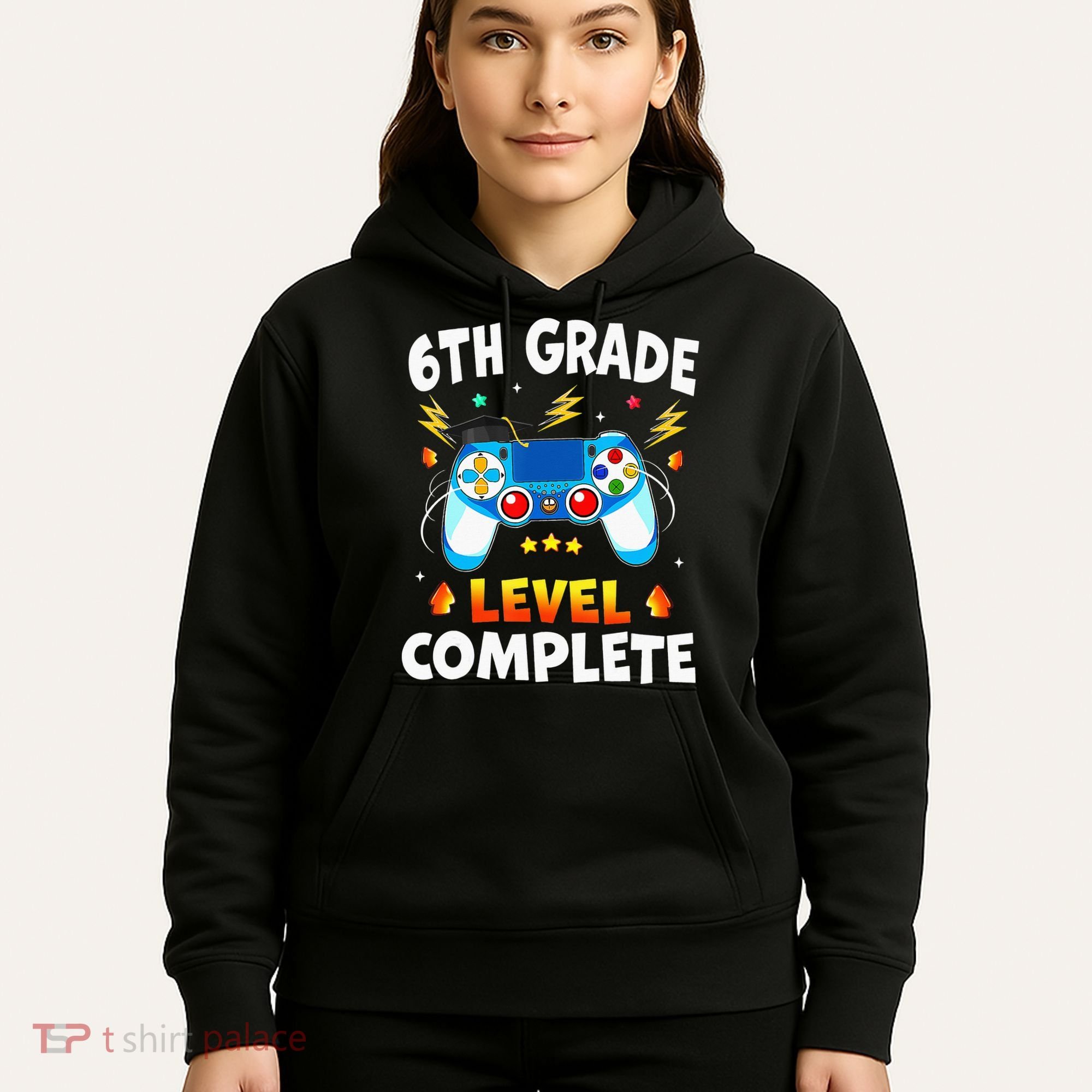 6Th Grade Level Complete School Graduation Video Gamer Hoodie