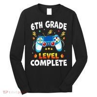 6Th Grade Level Complete School Graduation Video Gamer Long Sleeve Shirt thumb 0