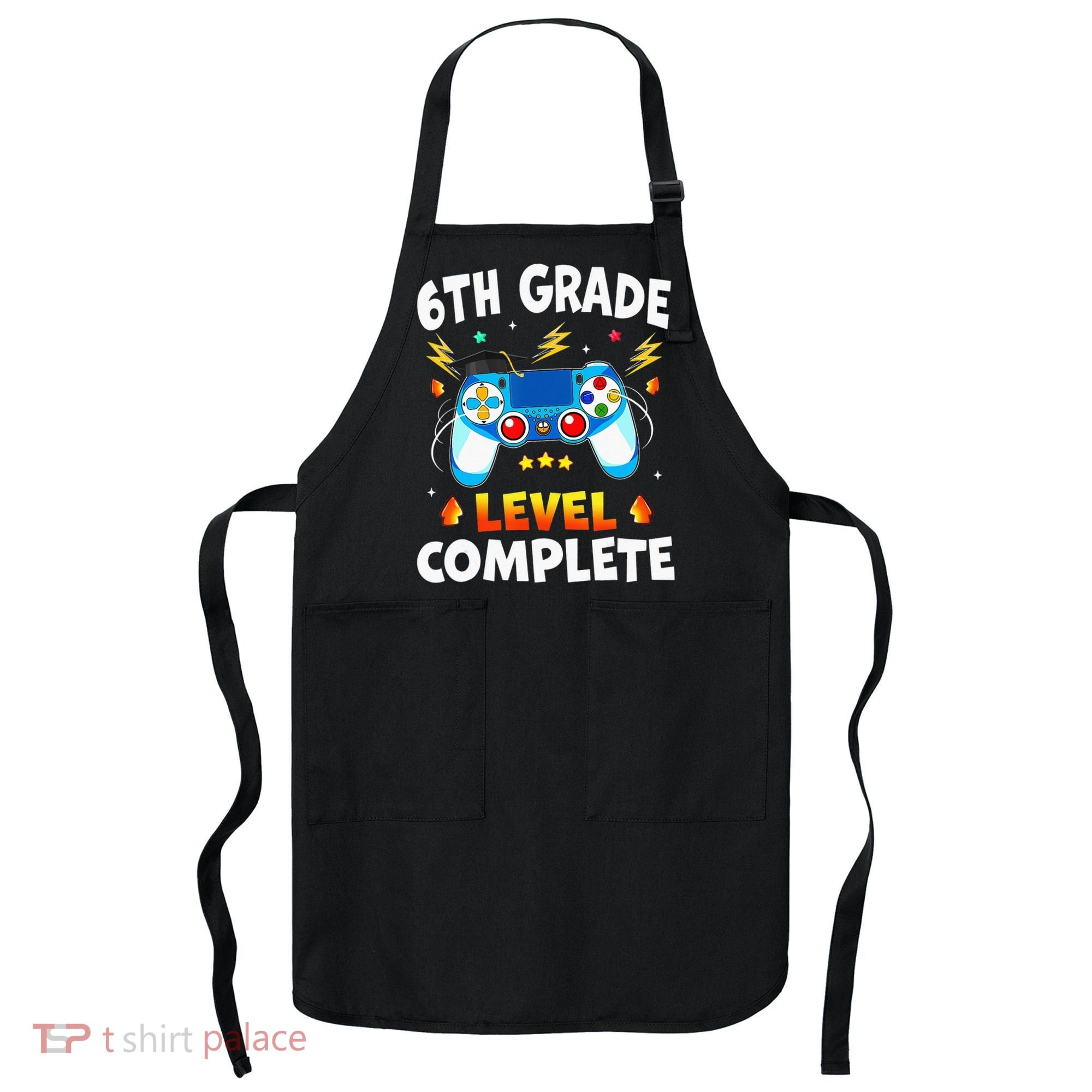 6Th Grade Level Complete School Graduation Video Gamer Apron