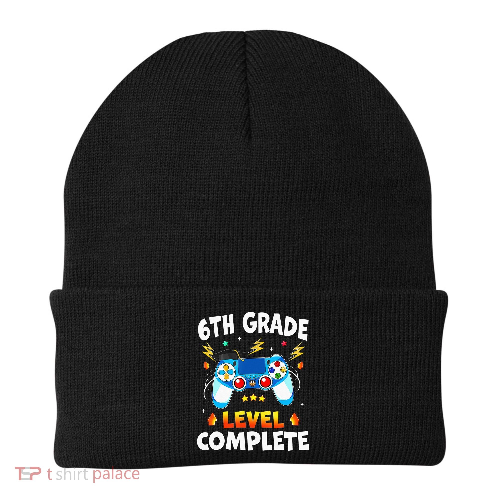 6Th Grade Level Complete School Graduation Video Gamer Beanie